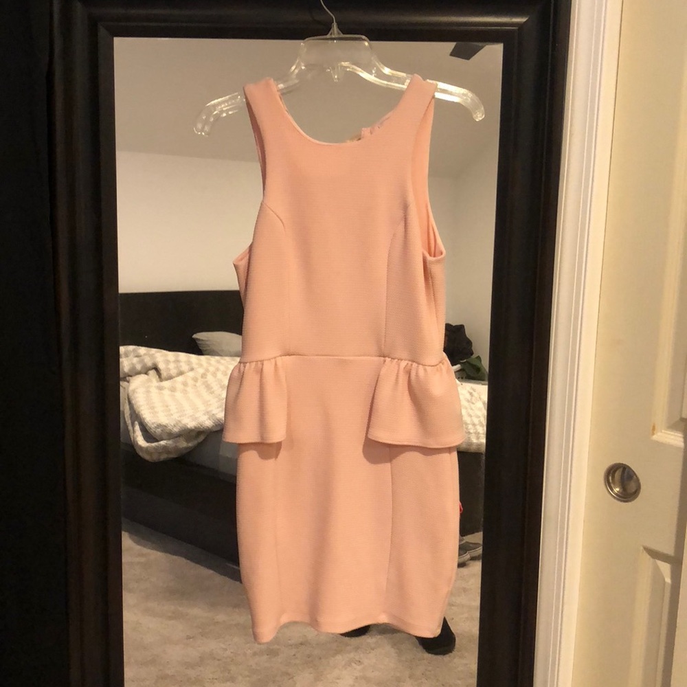 Peach mini dress